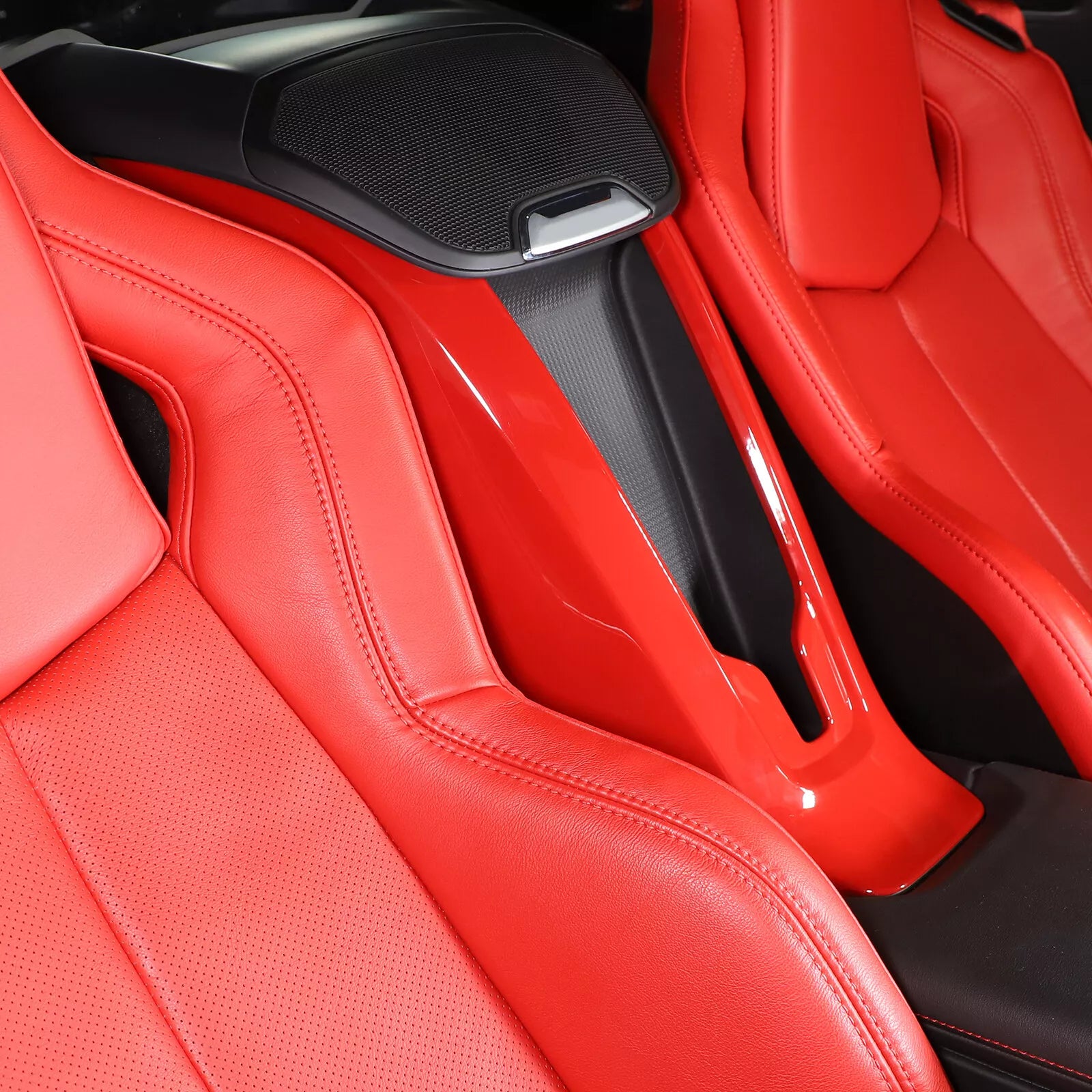 C8 Corvette Red Interior ABS Rear Center Waterfall Speaker Cover