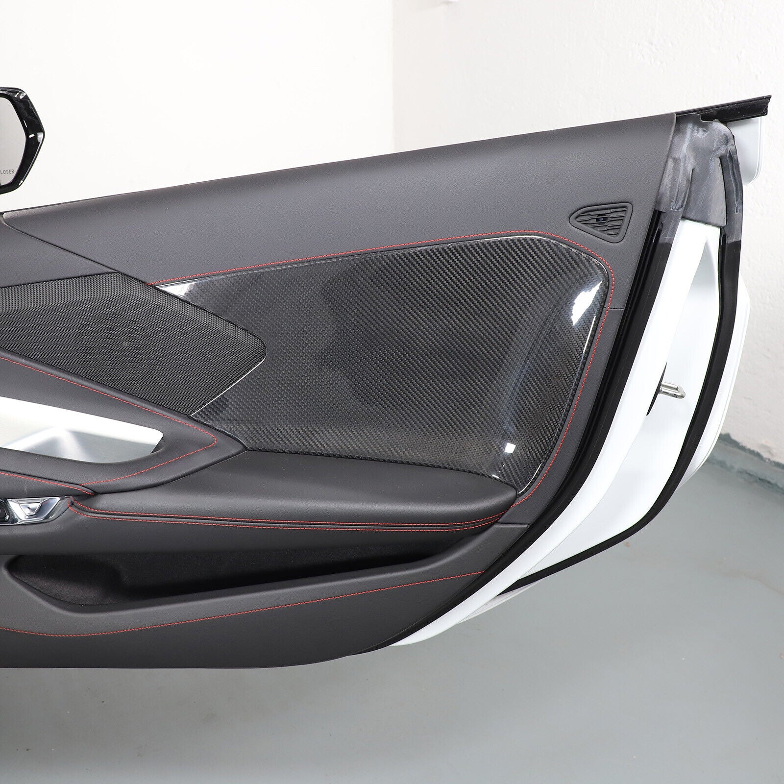 C8 Corvette Hard Carbon Fiber Door Panel Insert Covers | Next-Gen Carbon