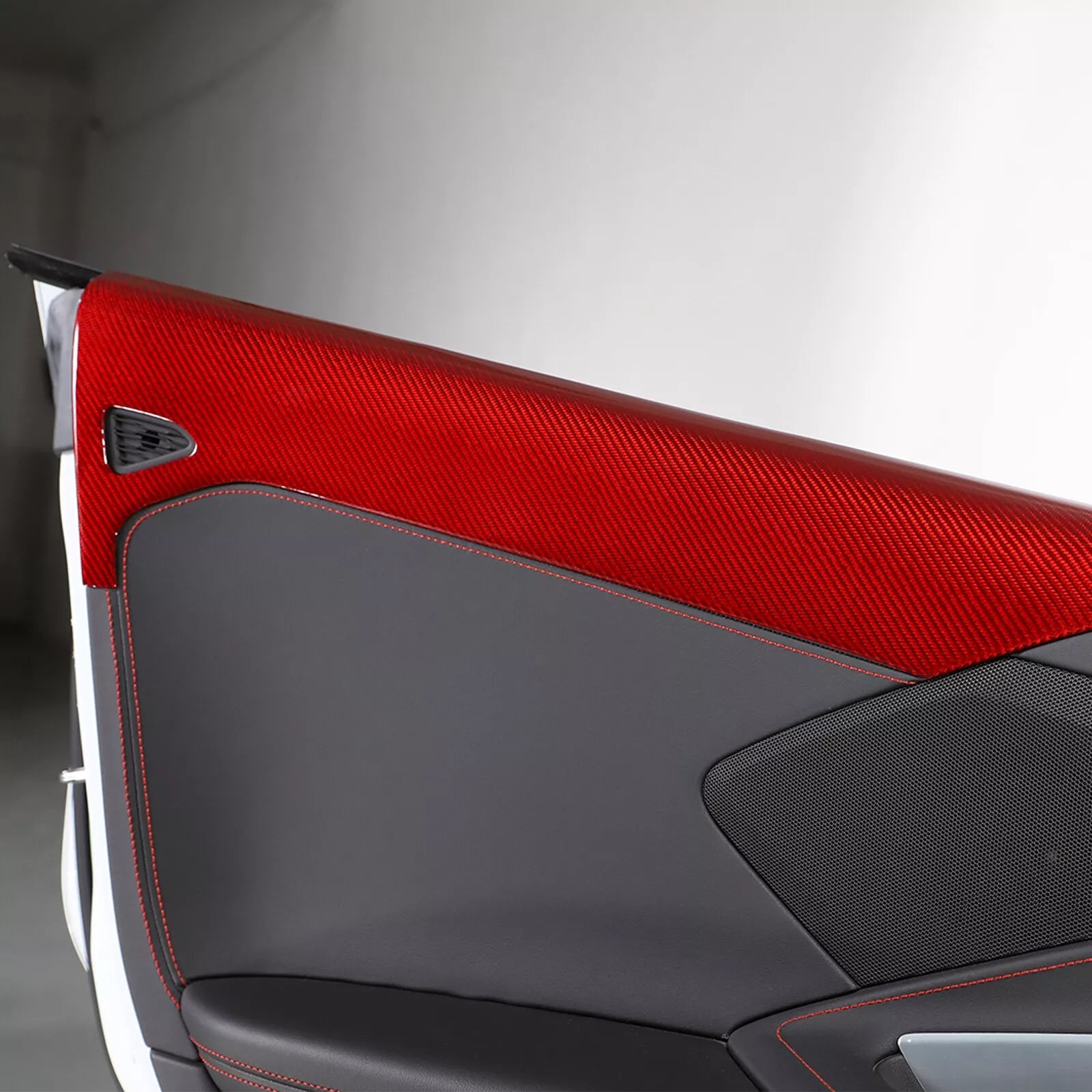 C8 Corvette Carbon Fiber Interior Inner Door Upper Covers | Next-Gen Carbon