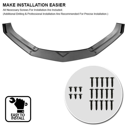 2016 - 24 Camaro Gloss Black/Carbon Fiber 3PC Front Splitter Lip | LT/RS/SS/LT1