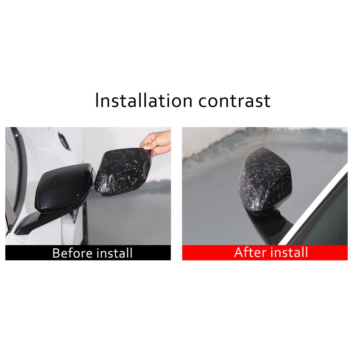 C8 Corvette Forged Carbon Fiber Mirror Cover Caps