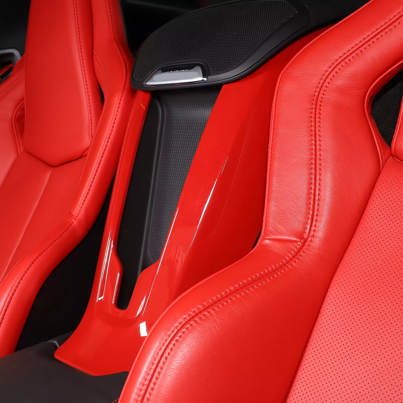 C8 Corvette Red Interior ABS Rear Center Waterfall Speaker Cover