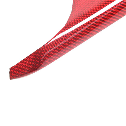 C8 Corvette Real Carbon Fiber Door Panel Armrest Covers | Black / Red