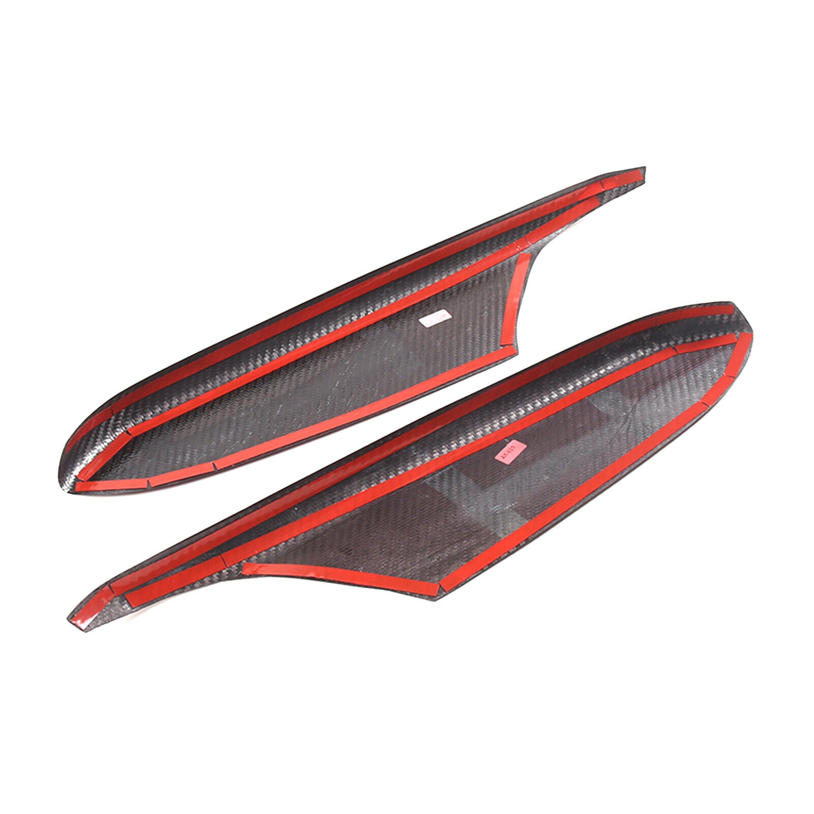 C8 Corvette Real Carbon Fiber Door Panel Armrest Covers | Black / Red