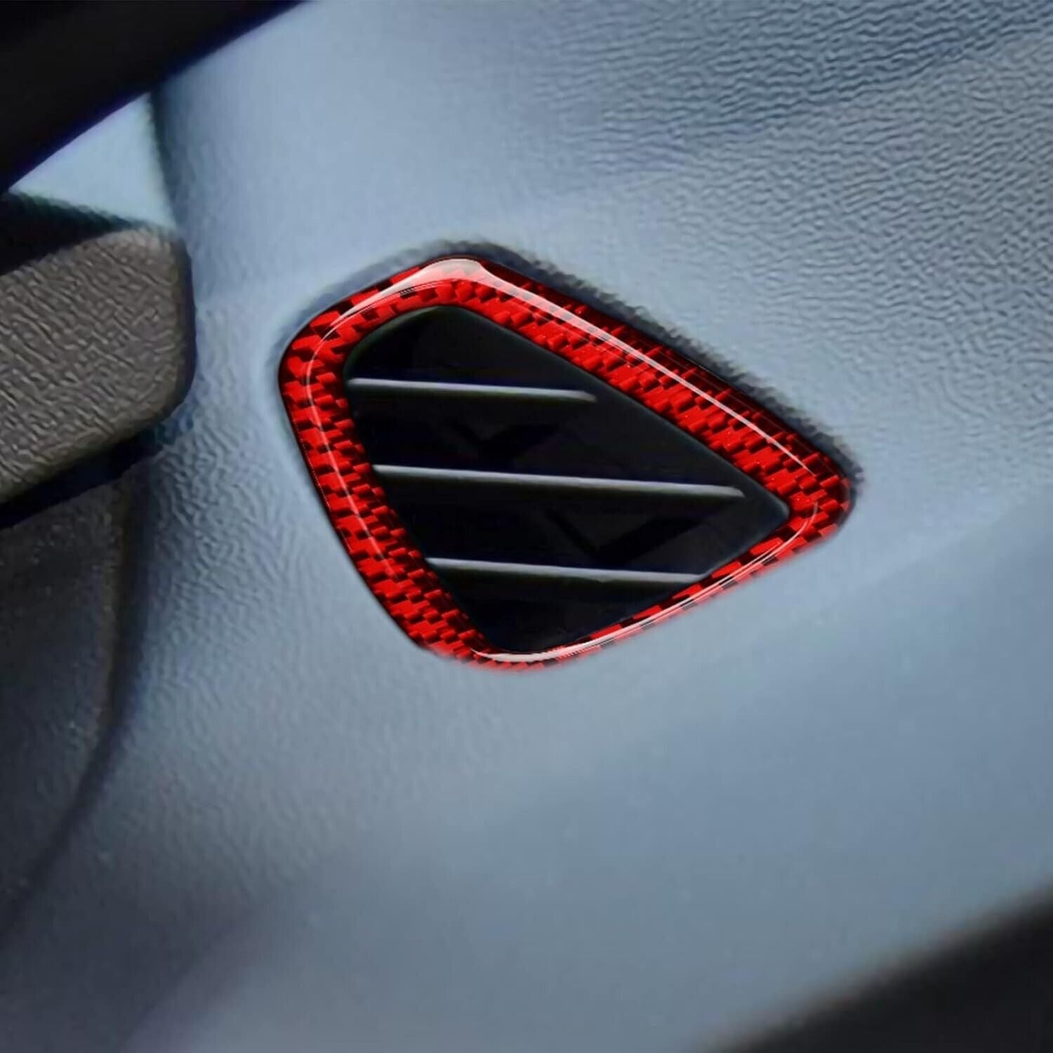 2016 - 24 Camaro Real Carbon Fiber Dash Vent Covers | Black / Red