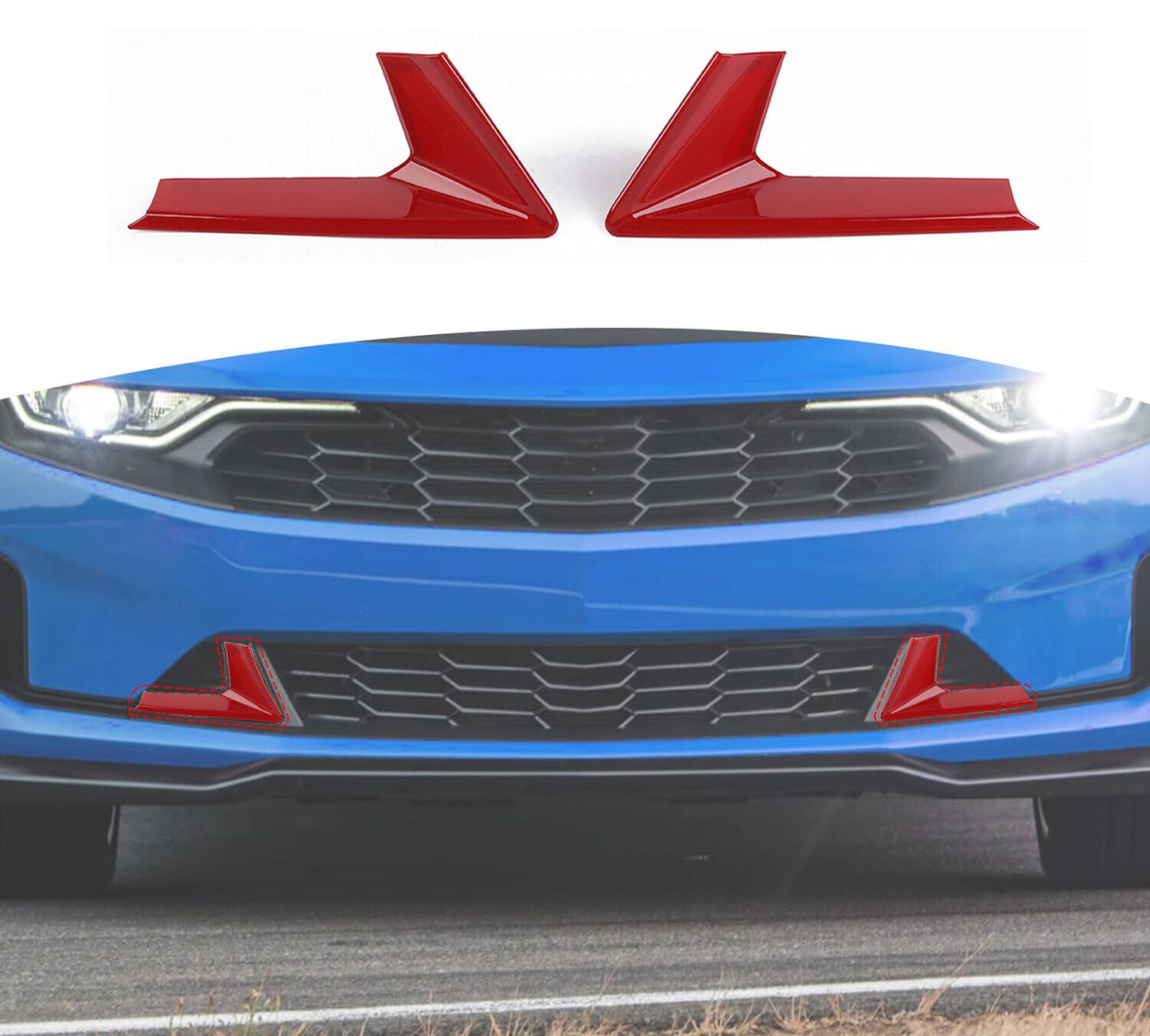 2019 - 24 Camaro LT/RS/LT1 ABS Carbon Fiber Front Grille Trim Inserts