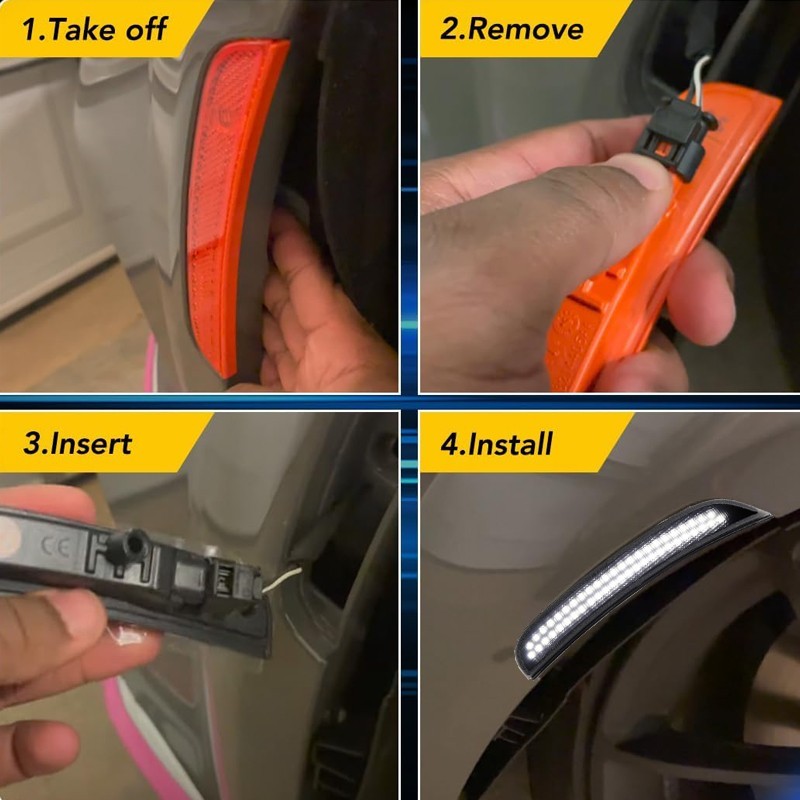 2015 - 24 Charger Smoked RGB LED Side Marker Lights