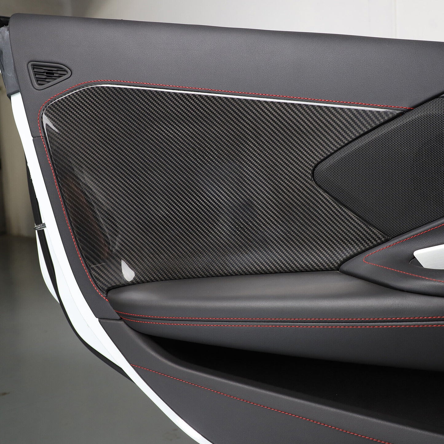 C8 Corvette Hard Carbon Fiber Door Panel Insert Covers | Next-Gen Carbon