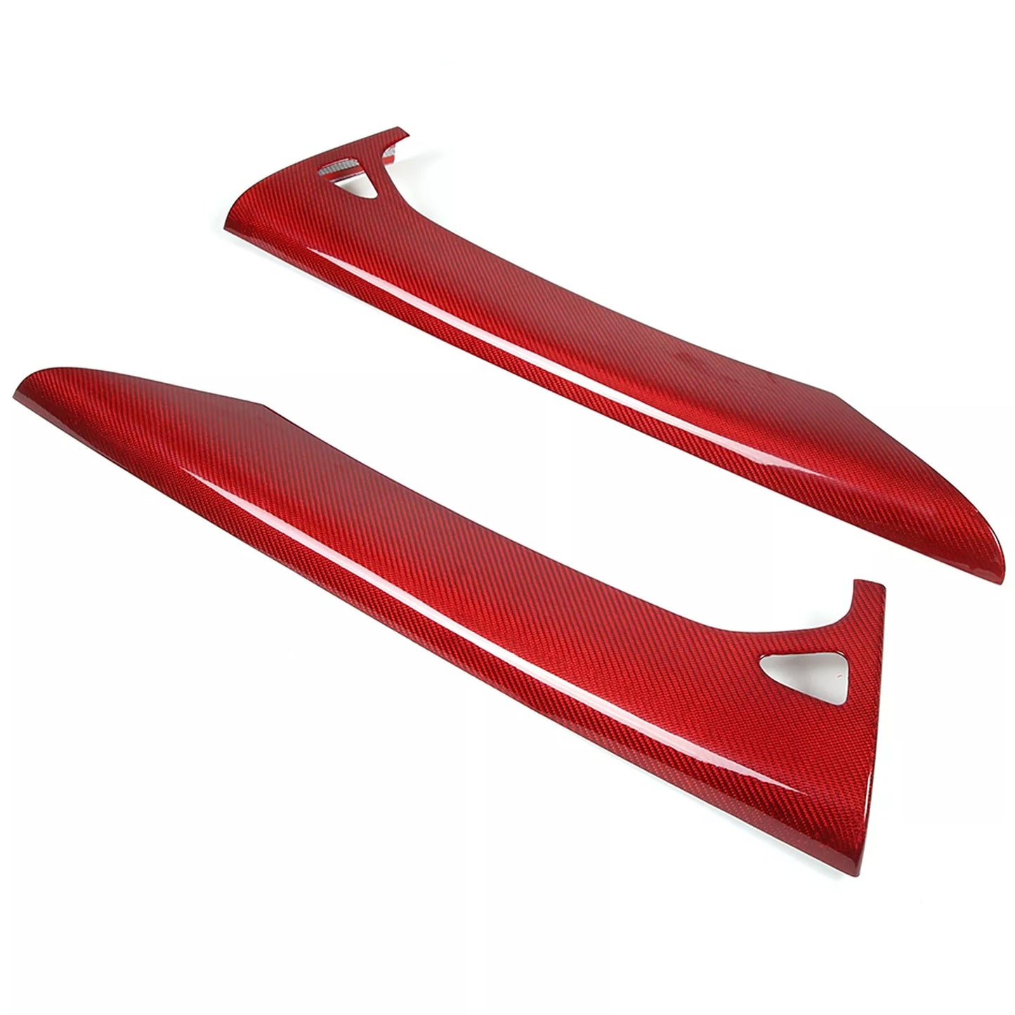 C8 Corvette Carbon Fiber Interior Inner Door Upper Covers | Next-Gen Carbon