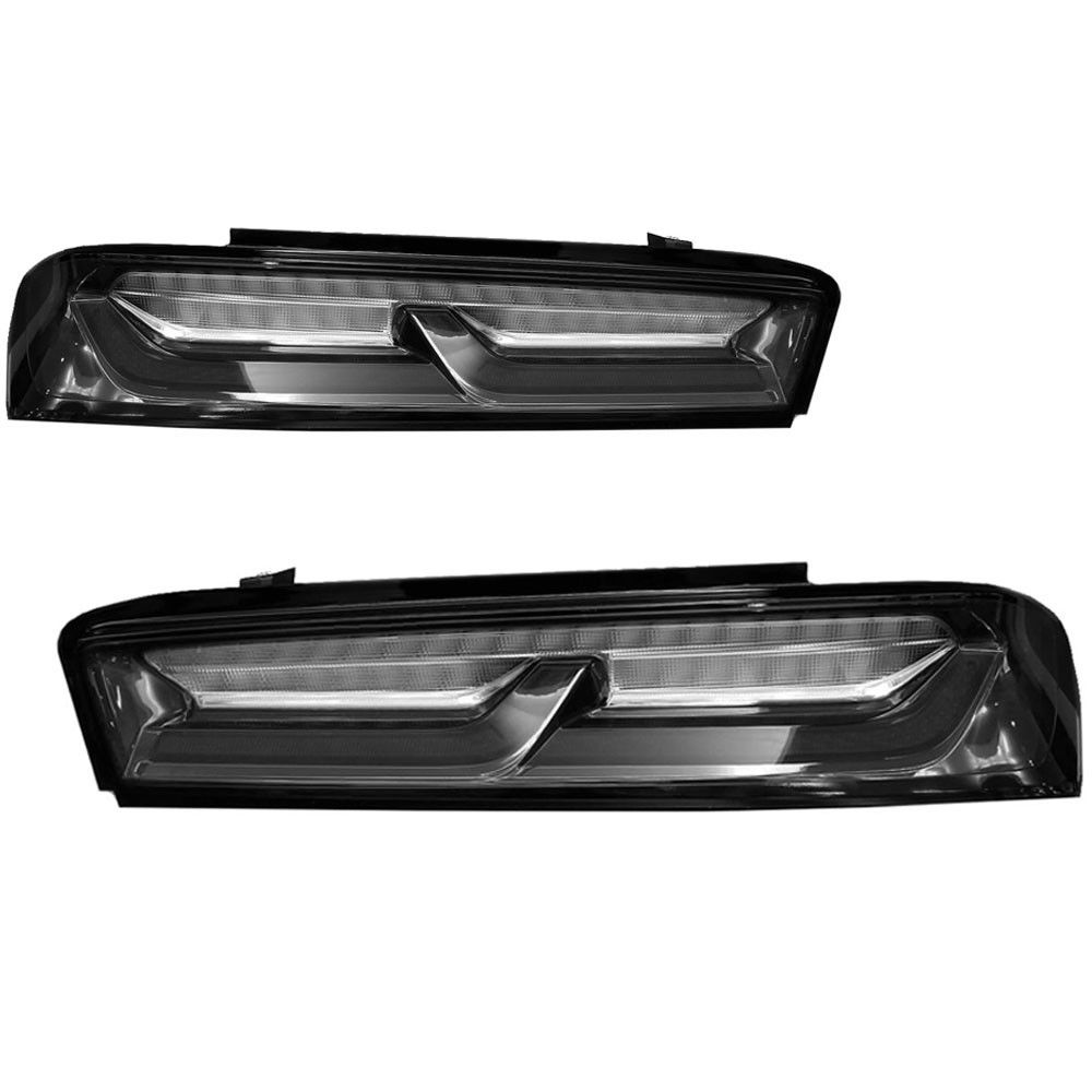 2016 - 18 Camaro Smoked/Clear Sequential Tail Lights - Red Signal