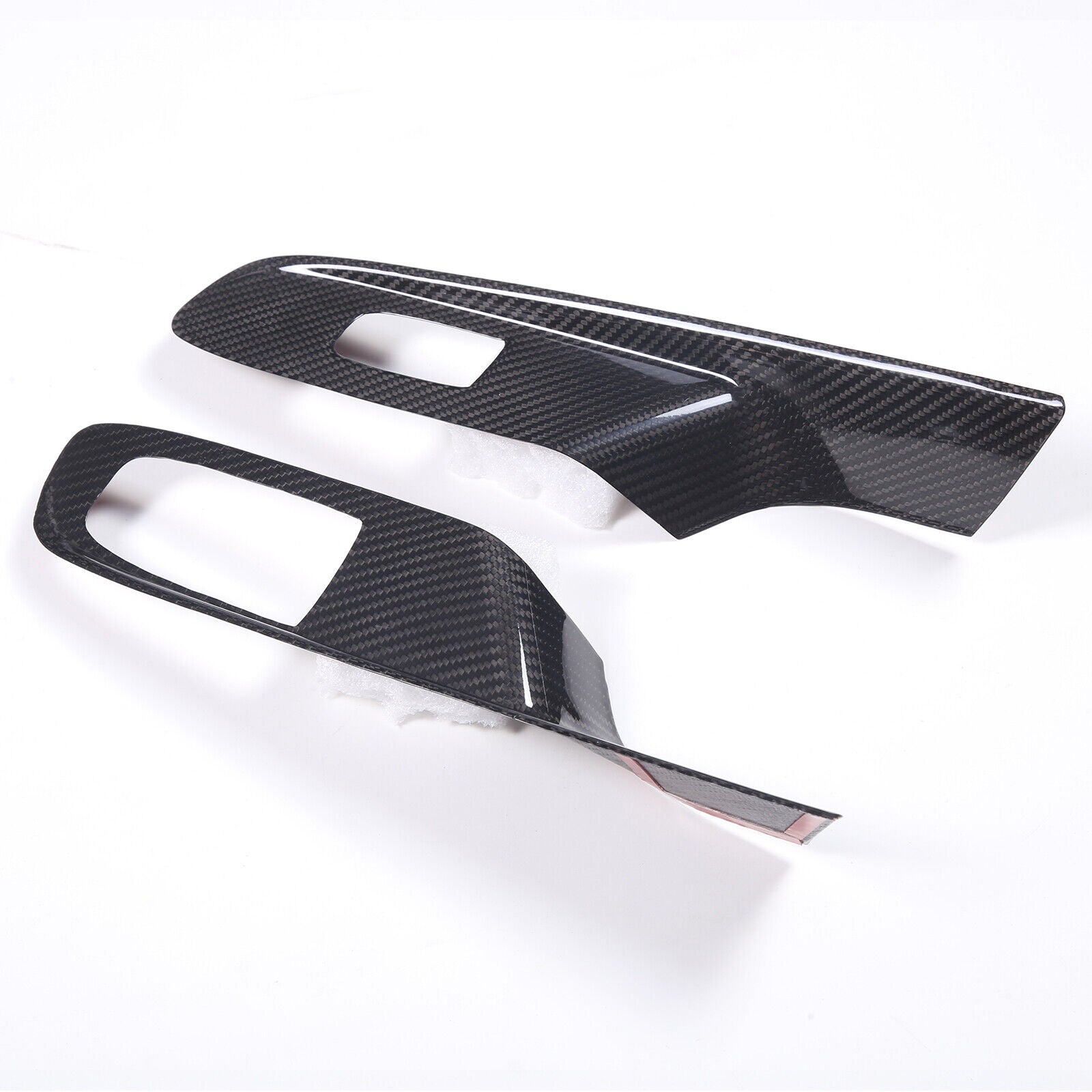 C8 Corvette Carbon Fiber Window Switch Panel Covers (Coupe/Convertible) | Black / Red / Blue Carbon