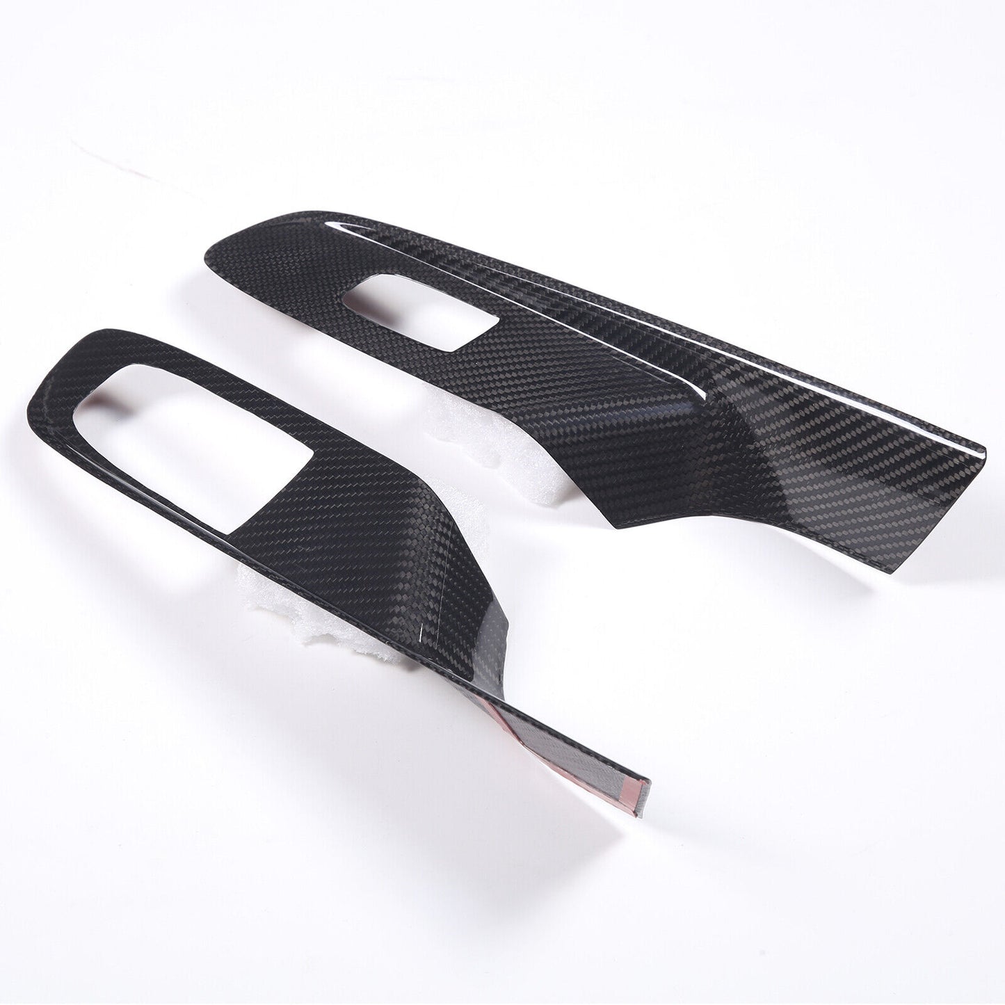 C8 Corvette Carbon Fiber Window Switch Panel Covers (Coupe/Convertible) | Black / Red / Blue Carbon