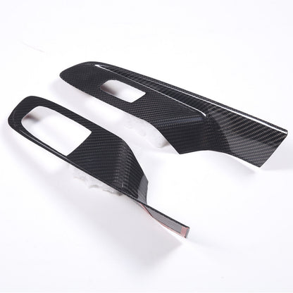 C8 Corvette Carbon Fiber Window Switch Panel Covers (Coupe/Convertible) | Black / Red / Blue Carbon