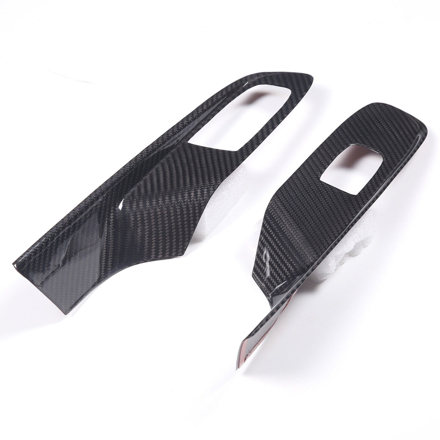 C8 Corvette Carbon Fiber Window Switch Panel Covers (Coupe/Convertible) | Black / Red / Blue Carbon