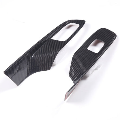 C8 Corvette Carbon Fiber Window Switch Panel Covers (Coupe/Convertible) | Black / Red / Blue Carbon