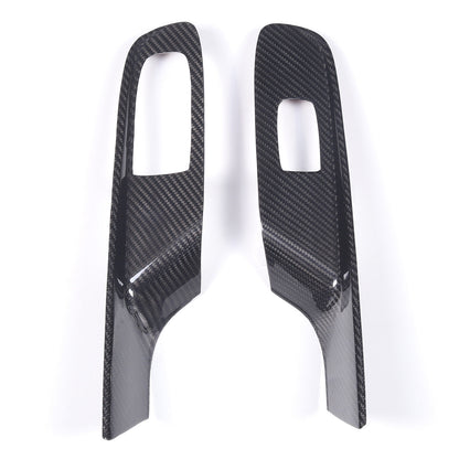 C8 Corvette Carbon Fiber Window Switch Panel Covers (Coupe/Convertible) | Black / Red / Blue Carbon