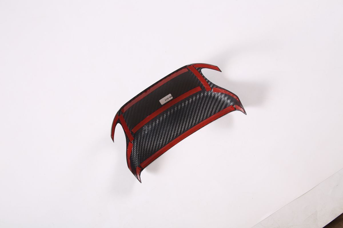 C8 Corvette Carbon Fiber Steering Wheel Base Panel Trim Cover | Black / Red
