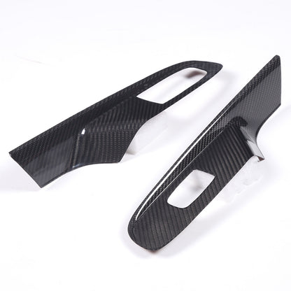 C8 Corvette Carbon Fiber Window Switch Panel Covers (Coupe/Convertible) | Black / Red / Blue Carbon