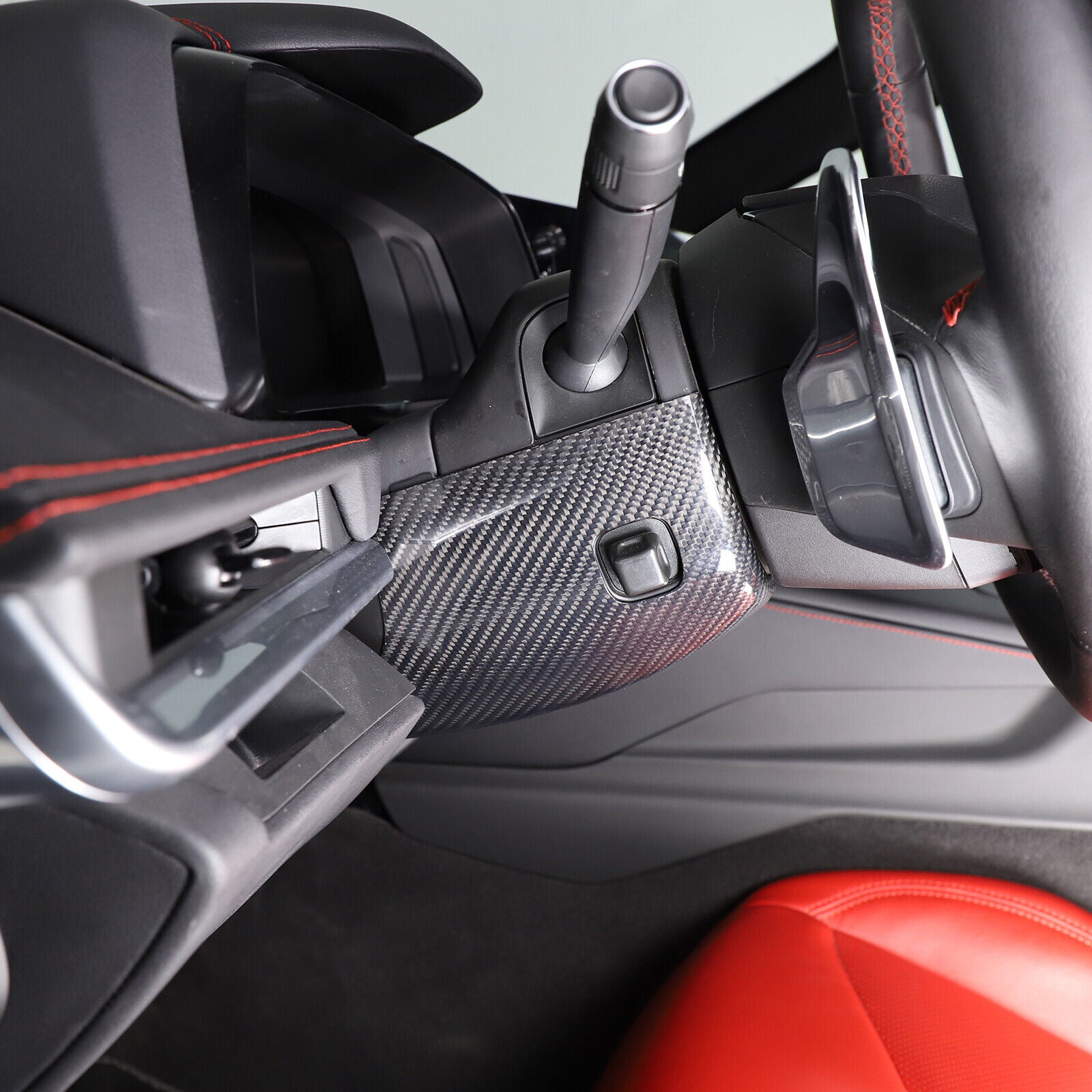 C8 Corvette Carbon Fiber Steering Wheel Base Lower Cover | Black / Red / Blue/ Forged