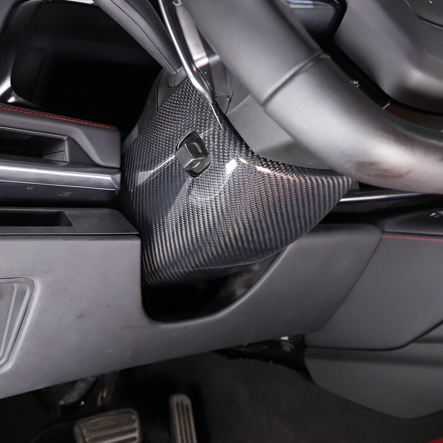 C8 Corvette Carbon Fiber Steering Wheel Base Lower Cover | Black / Red / Blue/ Forged