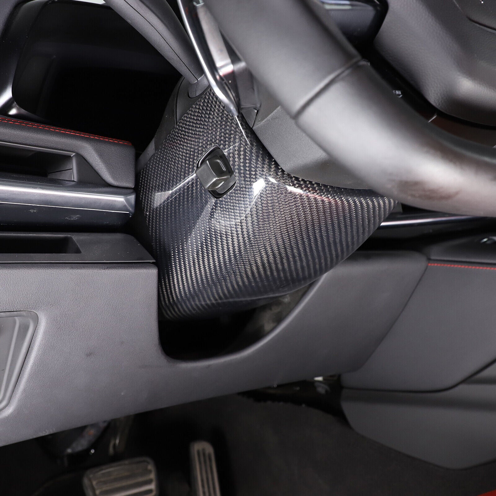 C8 Corvette Carbon Fiber Steering Wheel Base Lower Cover | Black / Red / Blue/ Forged