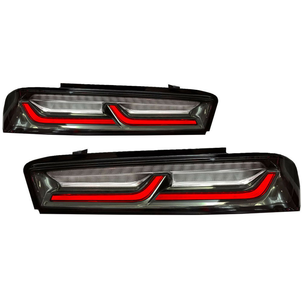 2016 - 18 Camaro Smoked/Clear Sequential Tail Lights - Red Signal