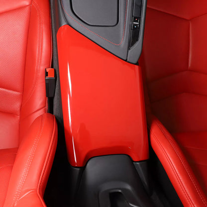 C8 Corvette Red Interior ABS Center Console Lid Cover