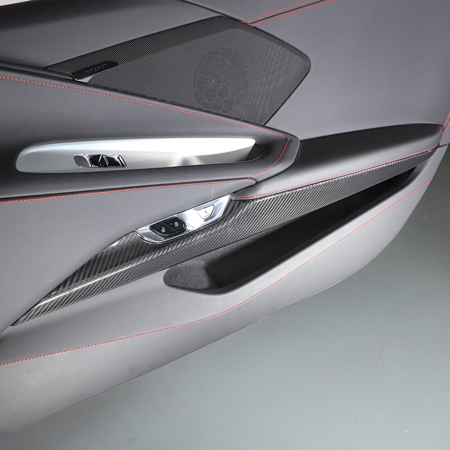 C8 Corvette Carbon Fiber Lower Door Panel Trim Cover | Next-Gen Carbon