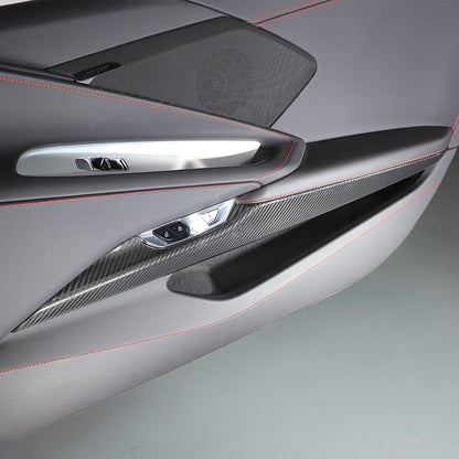 C8 Corvette Carbon Fiber Lower Door Panel Trim Cover | Next-Gen Carbon