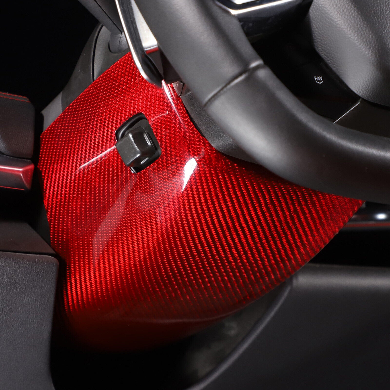 C8 Corvette Carbon Fiber Steering Wheel Base Lower Cover | Black / Red / Blue/ Forged