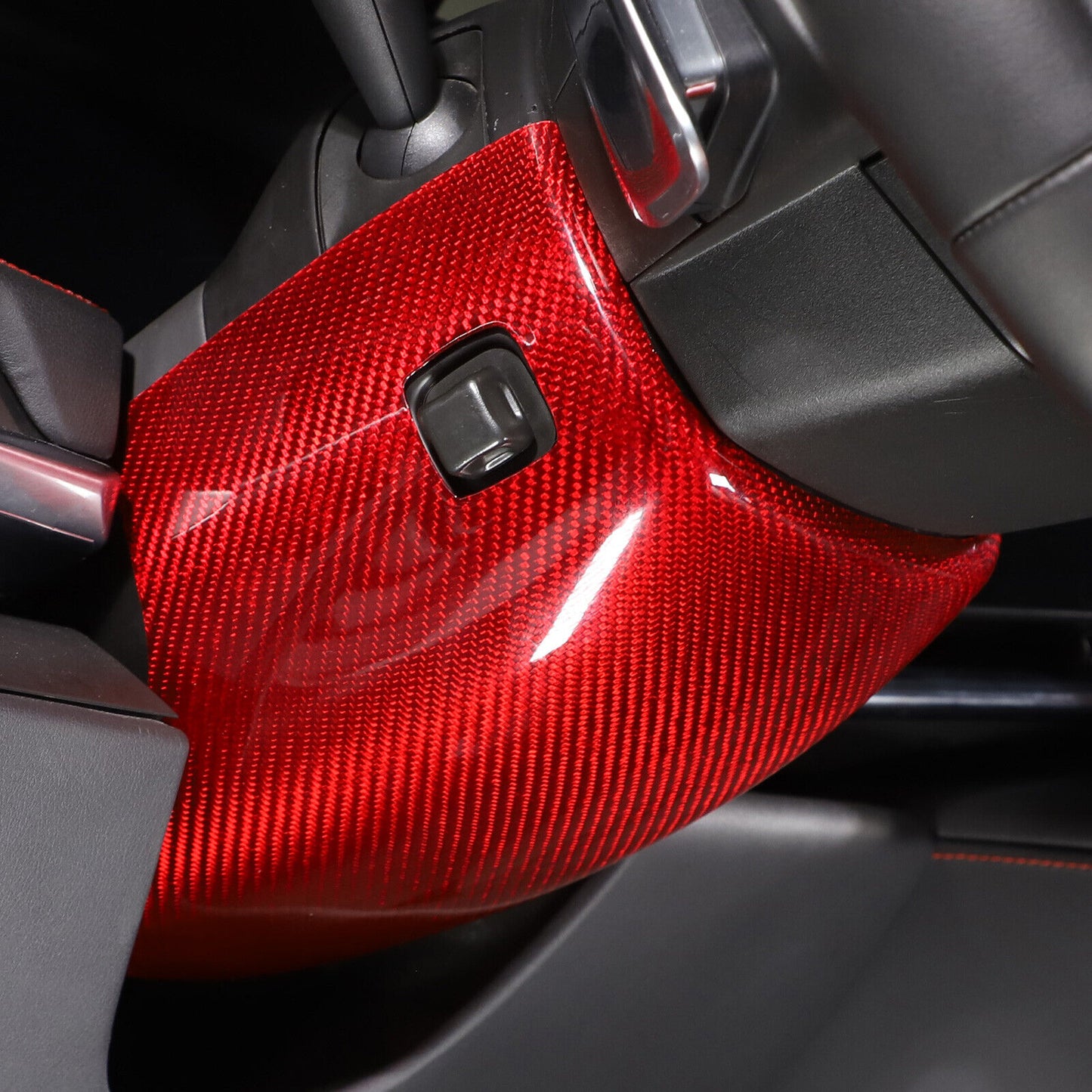C8 Corvette Carbon Fiber Steering Wheel Base Lower Cover | Black / Red / Blue/ Forged