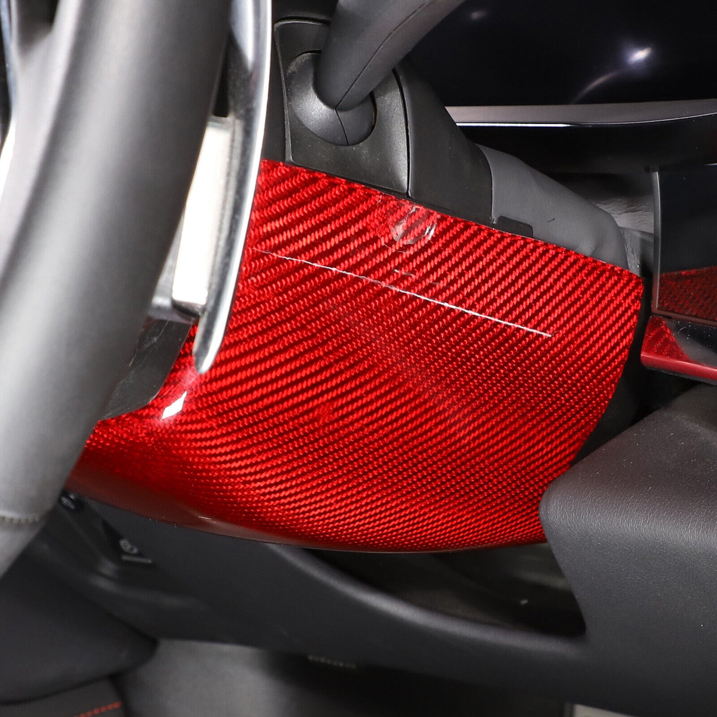 C8 Corvette Carbon Fiber Steering Wheel Base Lower Cover | Black / Red / Blue/ Forged