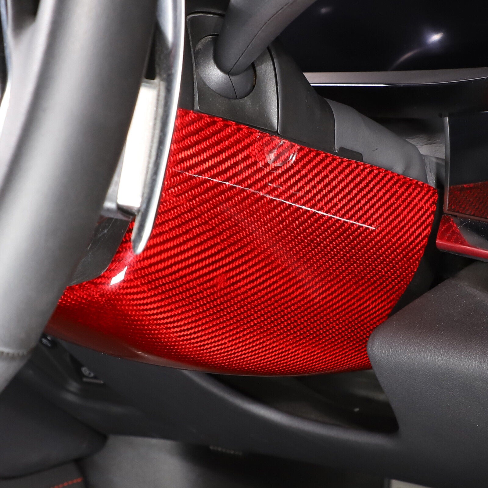C8 Corvette Carbon Fiber Steering Wheel Base Lower Cover | Black / Red / Blue/ Forged