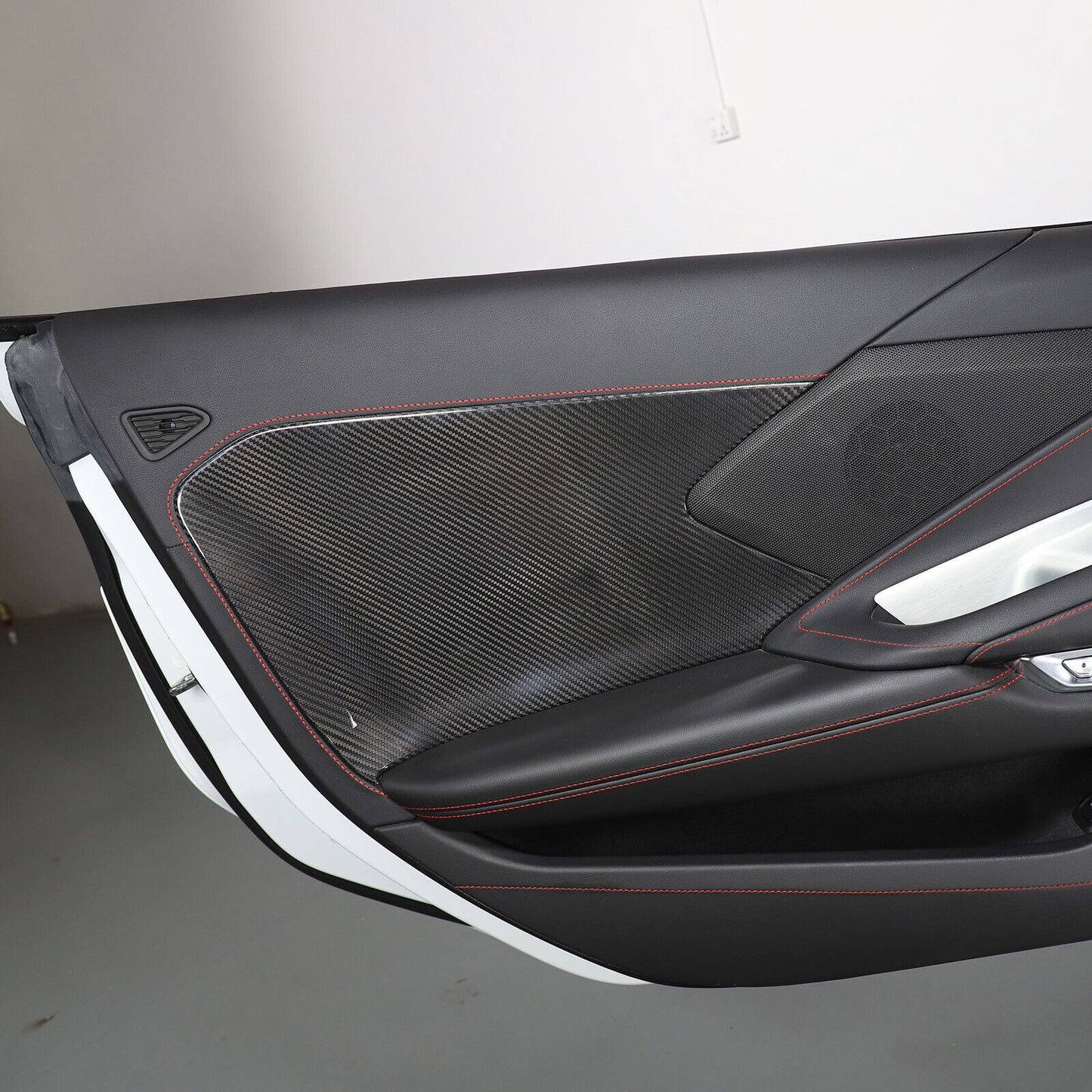 C8 Corvette Hard Carbon Fiber Door Panel Insert Covers | Next-Gen Carbon