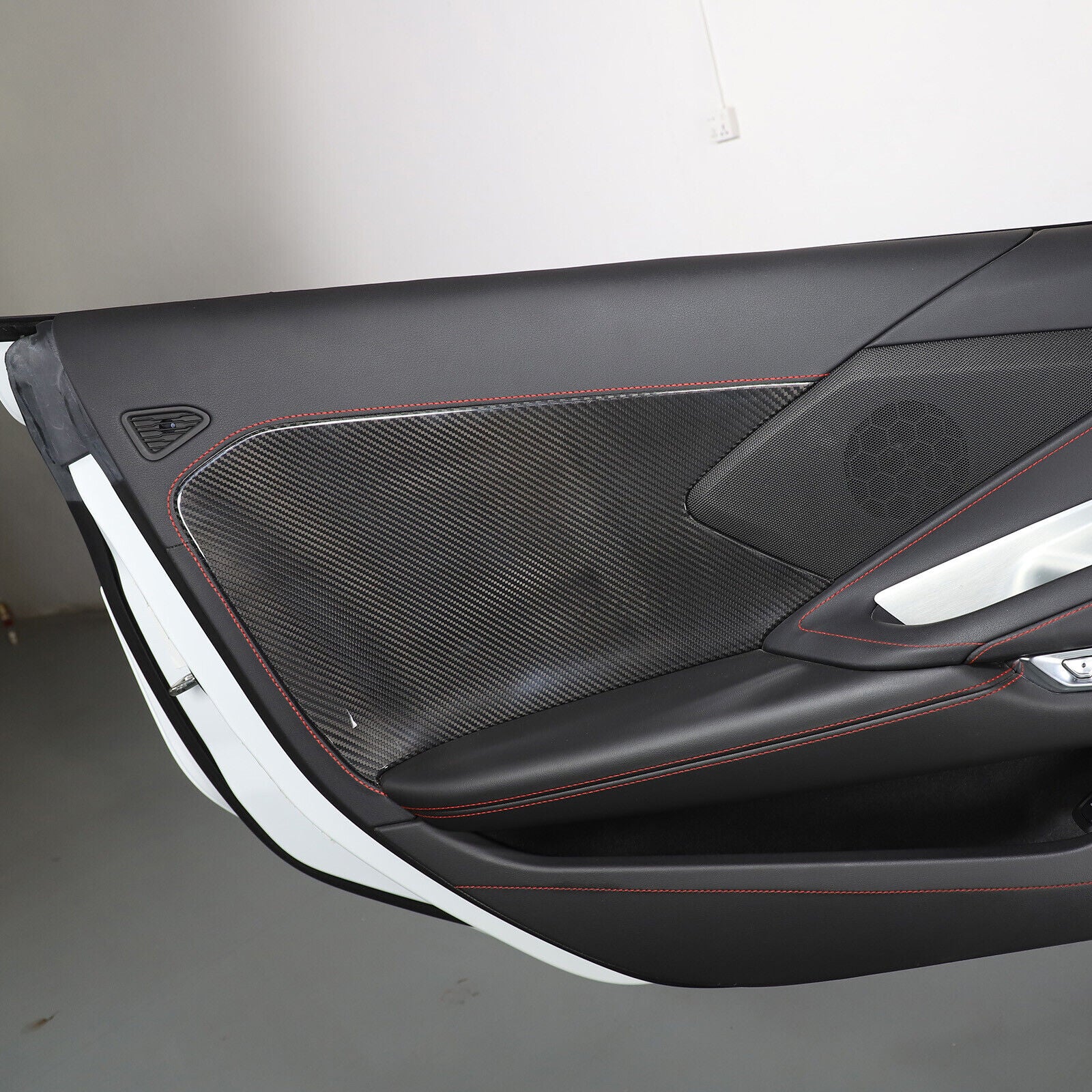 C8 Corvette Hard Carbon Fiber Door Panel Insert Covers | Next-Gen Carbon
