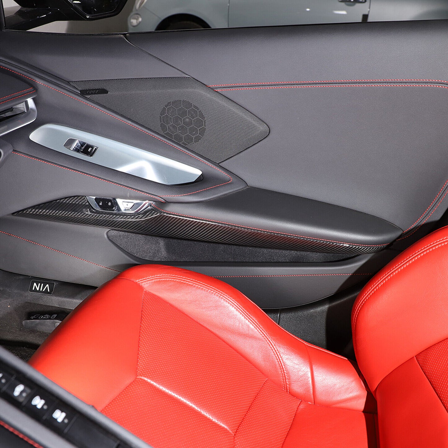 C8 Corvette Carbon Fiber Lower Door Panel Trim Cover | Next-Gen Carbon