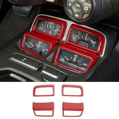 2010 - 15 Camaro Red ABS Interior Gearbox Gauge Trim Cover Kit