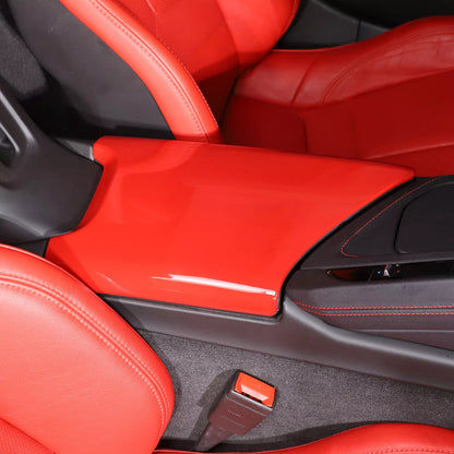 C8 Corvette Red Interior ABS Center Console Lid Cover