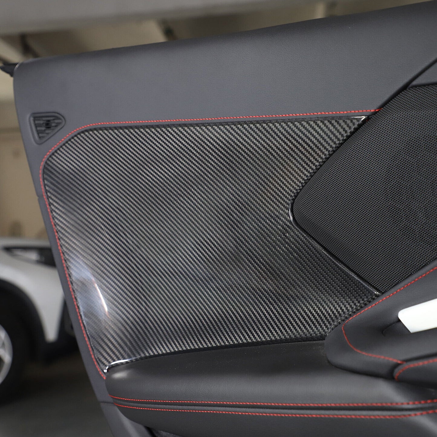 C8 Corvette Hard Carbon Fiber Door Panel Insert Covers | Next-Gen Carbon