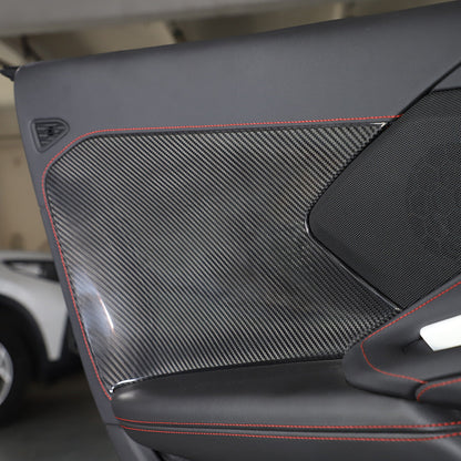 C8 Corvette Hard Carbon Fiber Door Panel Insert Covers | Next-Gen Carbon