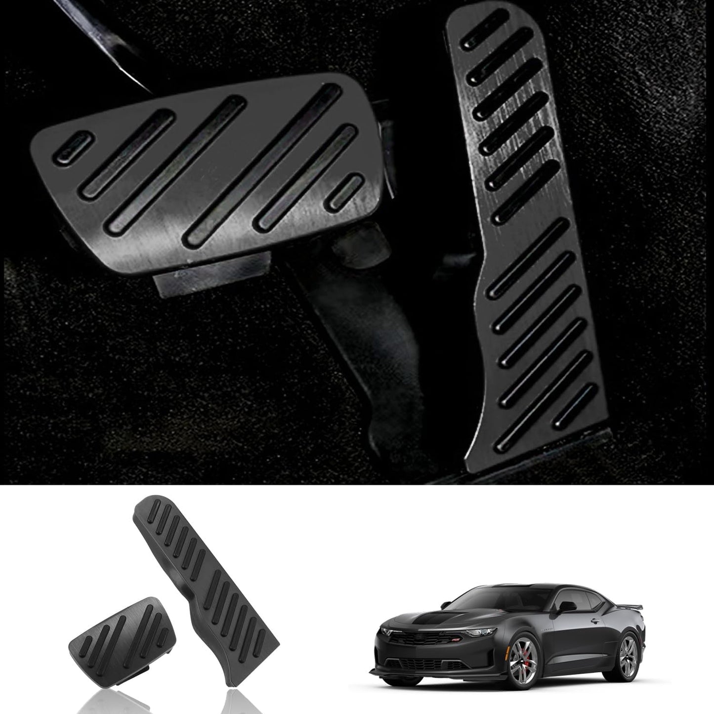 2016 - 24 Camaro Aluminum Gas and Brake Pedal Covers | Next-Gen Speed