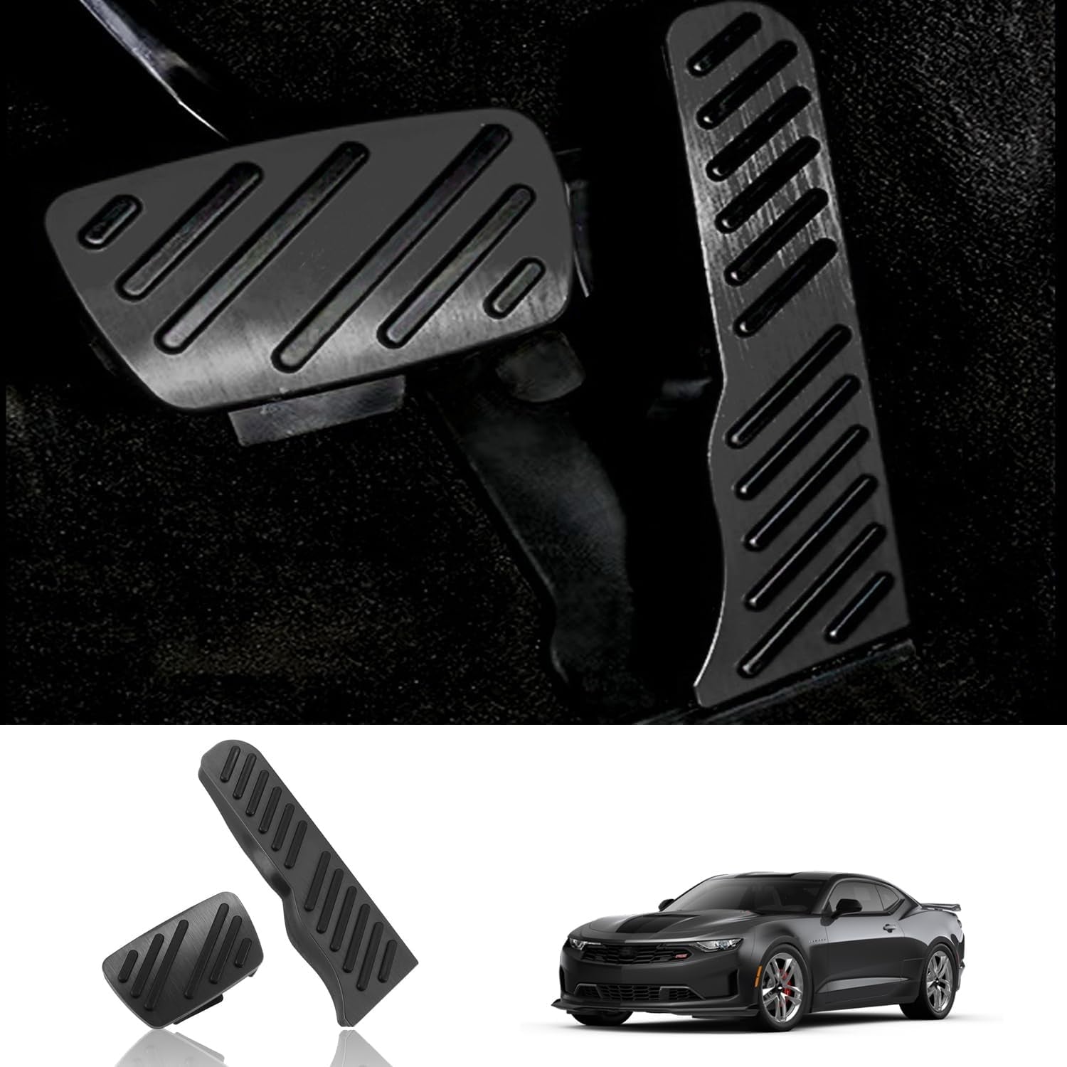 2016 - 24 Camaro Aluminum Gas and Brake Pedal Covers | Next-Gen Speed