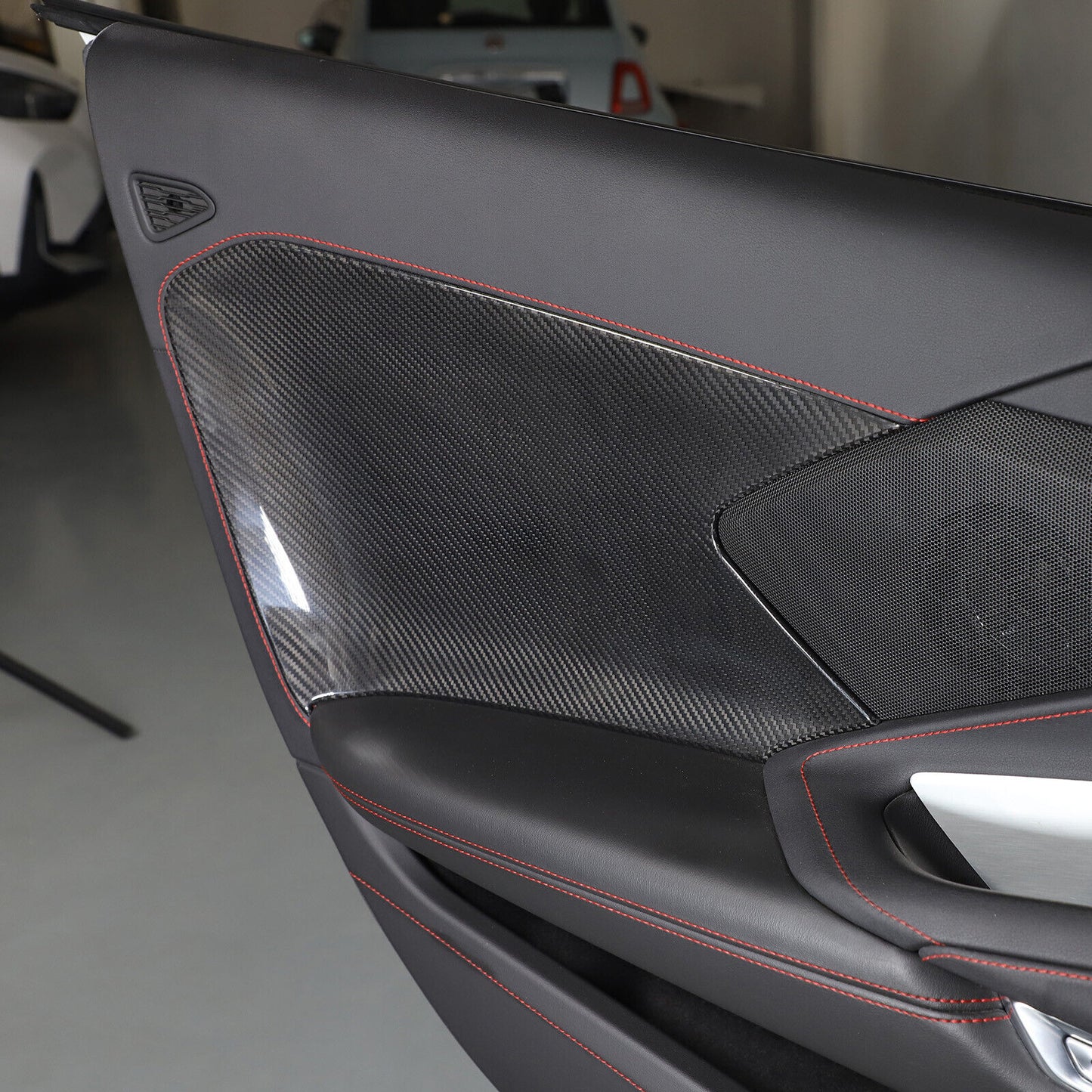 C8 Corvette Hard Carbon Fiber Door Panel Insert Covers | Next-Gen Carbon