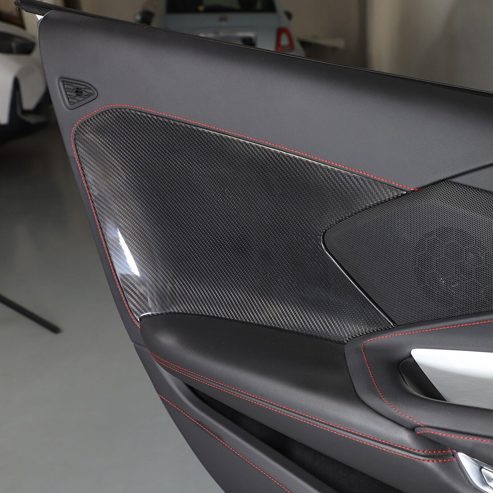C8 Corvette Hard Carbon Fiber Door Panel Insert Covers | Next-Gen Carbon