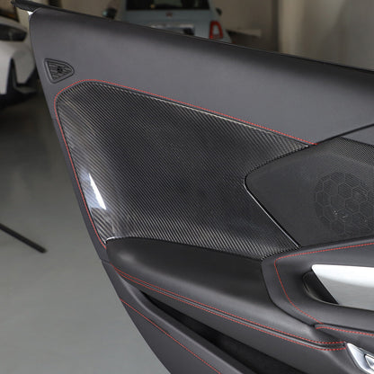 C8 Corvette Hard Carbon Fiber Door Panel Insert Covers | Next-Gen Carbon