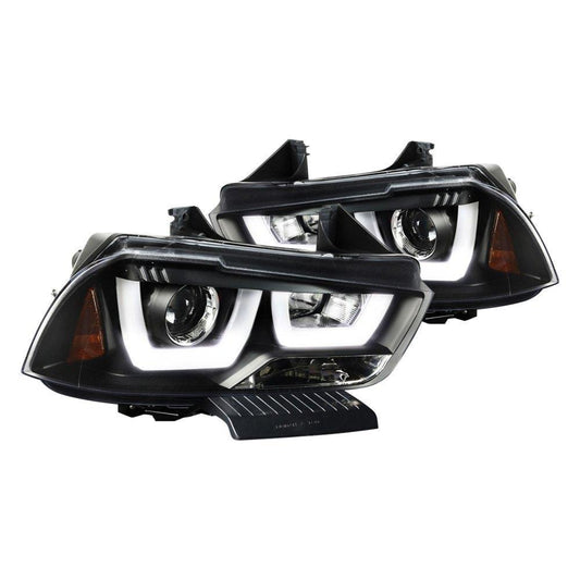 2011 - 14 Dodge Charger SPEC-D Smoked LED Headlights