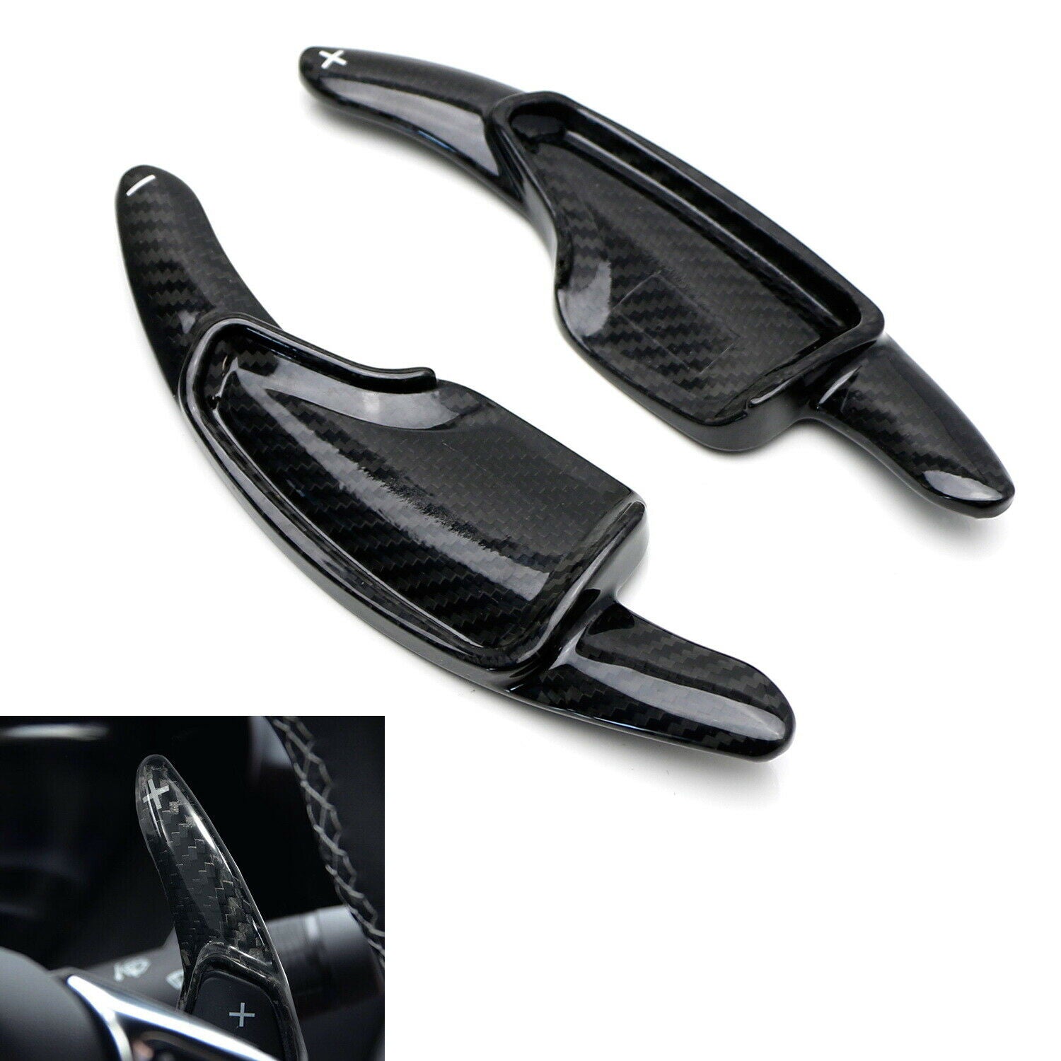 2014 - 19 C7 Corvette Carbon Fiber Paddle Shifter Cover Extensions | Next-Gen Carbon