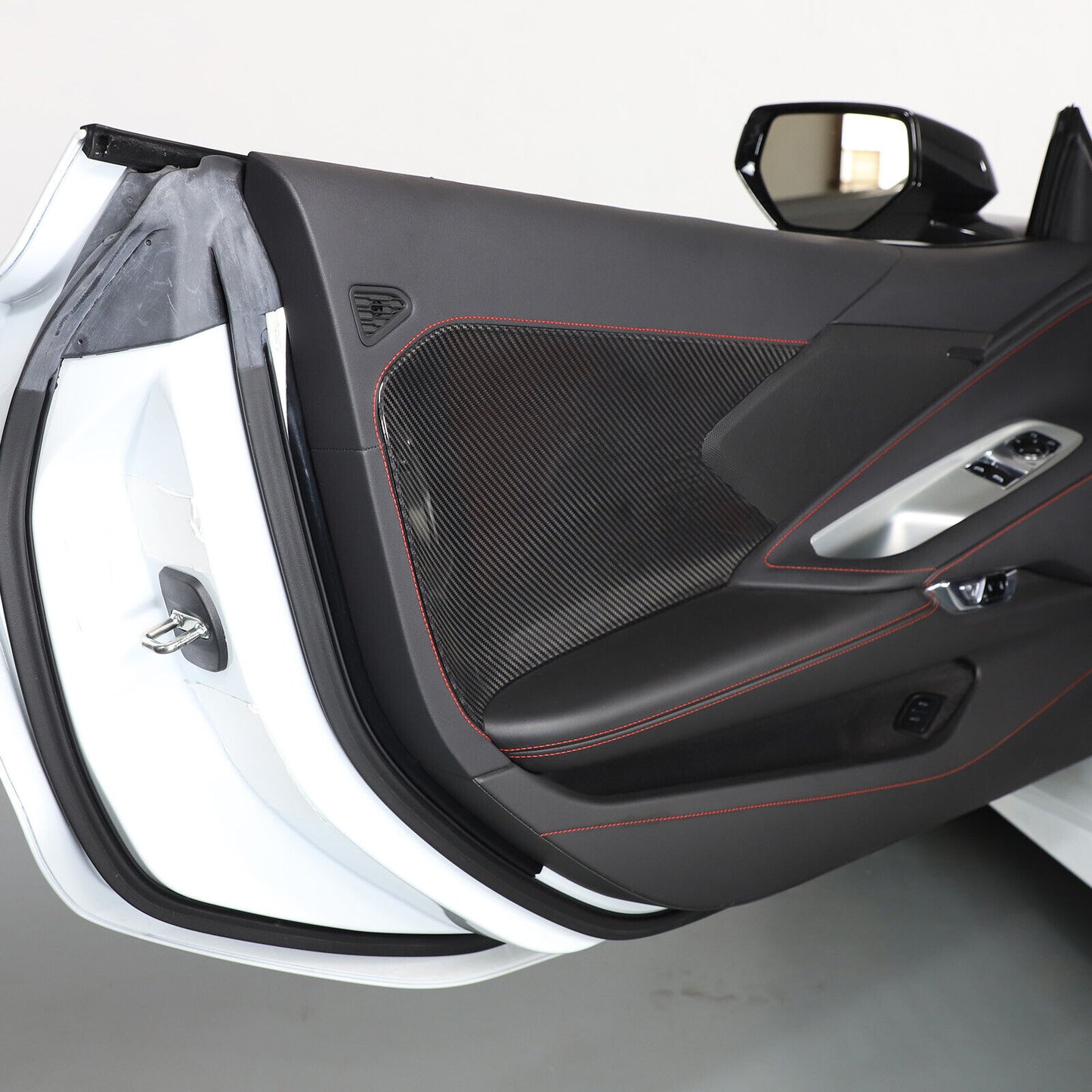 C8 Corvette Hard Carbon Fiber Door Panel Insert Covers | Next-Gen Carbon