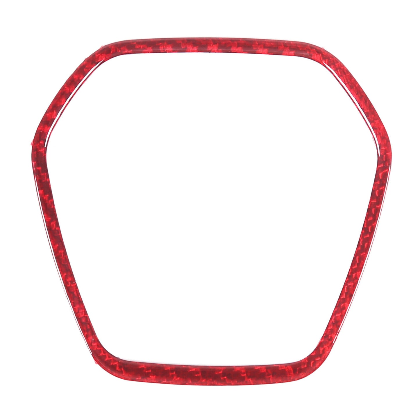 C8 Corvette Red Carbon Fiber Center Steering Wheel Chrome Trim Cover | Next-Gen Carbon