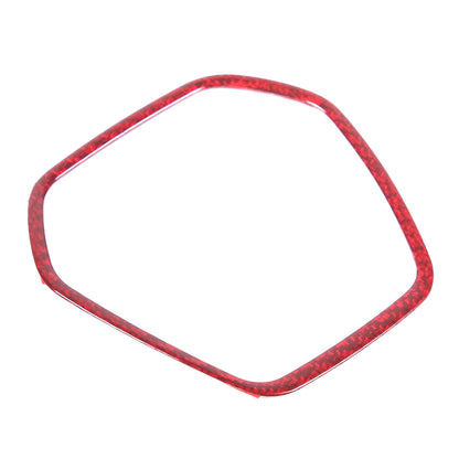 C8 Corvette Red Carbon Fiber Center Steering Wheel Chrome Trim Cover | Next-Gen Carbon